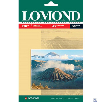 LOMOND 0102035 Глянцевая фотобумага 10x15 230г/м2, 50л.
