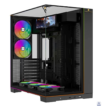 Thermalright Корпус TR-A70 Vision FAN5-C / Black / TG / 5x120mm ARGB PWM Fans / ARGB Strip / 9.16'' LCD screen / USB TYPE-C / ATX  / TRA70VF5CB
