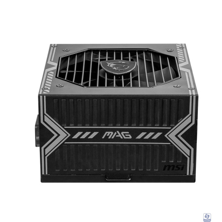 Блок питания ПК/ Power Supply MSI MAG A550BN, 550W 80+ Bronze (ATX, Non modular, 1x24(20+4)pin, 1xCPU 8(4+4)pin, 2xPCIe*2 8(6+2)pin, 5xSATA3, 2xMOLEX4pin, Active, 120x120mm, 150x140x86mm, APFC, black)