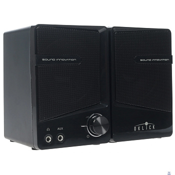 Oklick OK-126 2.0 черный 6Вт портативные