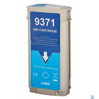 Струйный картридж NV Print 72 (NV-C9371A) Cyan для HP DesignJet T1100, T1120, T1200, T1300,  T610, T620, T770, T790, T2300, T795 (130 мл)