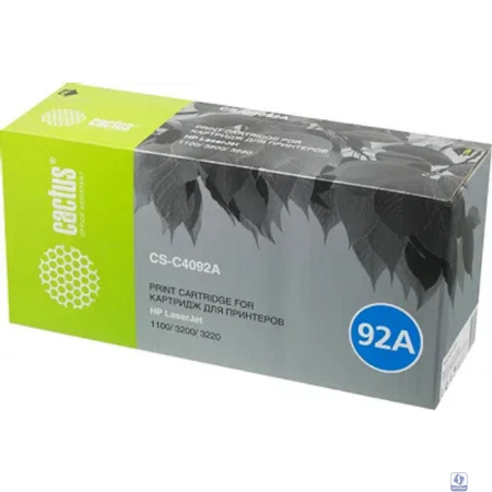 CACTUS C4092A Картридж (CS-C4092A) для принтеров HP LaserJet 1100/ 3200/ 3220. (2500 стр.)