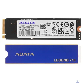 A-DATA SSD 1Tb Legend 710 M.2 2280,  PCI-E 3.0 x4  ALEG-710-1TCS