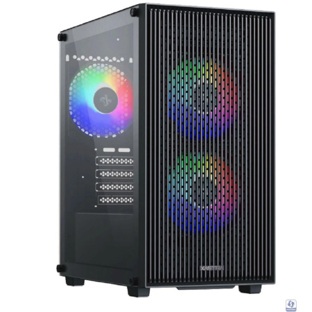 XASTRA Корпус A307M 3FRGB Black mATX/Mesh/ tempered glass / 3x 120mm FC120 FRGB fans/ A307M-3FC12F