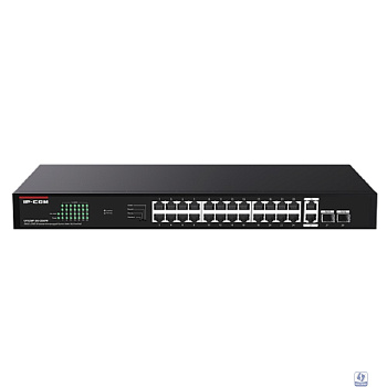 IP-COM G1128P-24-250W Неуправляемый PoE коммутатор с 24 Гигабитными портами PoE и 2 SFP портами