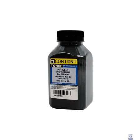 Content Тонер для HP CLJ CP1215/CM1312/Pro 200 M251/mfp M276, Тип 1.2, Bk, 55 г, банка