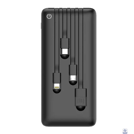Perfeo Powerbank ABSOLUTE 10000mah In Micro usb,USB /Out USB,Micro usb,Type-C,Lightning, 2.1А/ Black (PF_B4878)