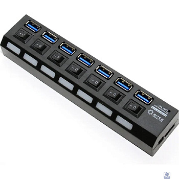 5bites HB37-303PBK Концентратор 7*USB3.0 / БП 5В-2А / 1.2M / BLACK
