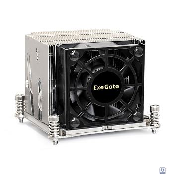 Exegate EX293443RUS Кулер ExeGate ESNK-P0048AP4.PWM.2U.2011.Cu (Al+Cu, 2U, 4 тепл. трубки, LGA2011/2066, TDP 135W, Fan 80mm, PWM, 2100-6800RPM, 2 ball bearing, 4pin, 52db, 345г, на винтах, с термопаст