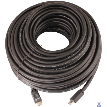 Кабель аудио-видео LAZSO WH-111 HDMI (m)/HDMI (m) 35м. позолоч.конт. черный (WH-111(35M))