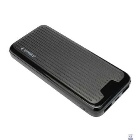 Gembird Портативный аккумулятор, 10000мАч, 2A, черный (GPB-10)