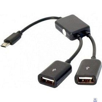 KS-is KS-320 Адаптер OTG 2xUSB 2.0 F в microUSB M 