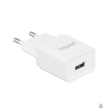 PERFEO Сетевое зарядное устройство с разъемом USB, 2А, белый (I4657)