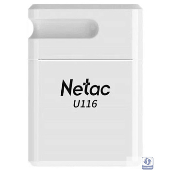 Netac USB Drive 128GB  U116 128Gb <NT03U116N-128G-30WH>, USB3.0, миниатюрная пластиковая белая