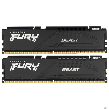 Kingston DDR5 DIMM 64GB 6000MT/s CL36 (Kit of 2) FURY Beast Black KF560C36BBE2K2-64