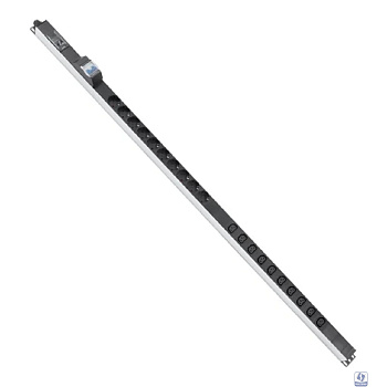 Cabeus PDU-16-10S-10C13-B-T Блок розеток для 19" шкафов, вертикальный, 10 розеток Schuko, 10 розеток IEC 320 C13, 16А, автомат защиты, алюминиевый корпус, клеммная колодка