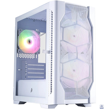 1STPLAYER Корпус DK D4-M ARGB White / mATX / 2x140mm & 1x120mm ARGB fans / D4-M-WH-2F7-14-W-1F7-W