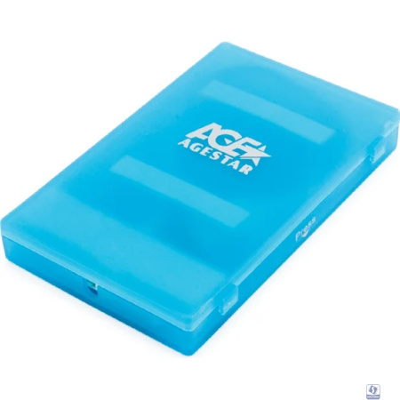 AgeStar SUBCP1 BLUE Внешний корпус 2.5" SATA HDD/SSD AgeStar SUBCP1 (BLUE) USB2.0, пластик, синий, безвинтовая конструкция (10612)
