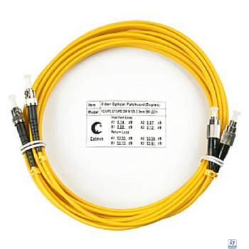Cabeus FOP(d)-9-FC-ST-5m Шнур оптический duplex FC-ST 9/125 sm 5м LSZH
