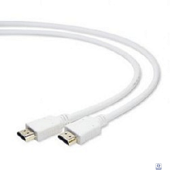Кабель HDMI Cablexpert CC-HDMI4-W-6, 19M/19M, v2.0, медь, позол.разъемы, экран, 1.8м, белый, пакет