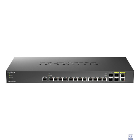 D-Link DXS-1210-16TC/B2A PROJ Управляемый L2+ коммутатор с 12 портами 10GBase-T, 2 портами 10GBase-X SFP+ и 2 комбо-портами 10GBase-T/SFP+