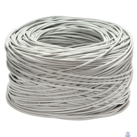 Cabeus FTP-4P-Cat.6-SOLID-GY Кабель витая пара экранированная FTP (F/UTP), категория 6, 4 пары (23 AWG), одножильный (305 м), PVC нг(А)-LS