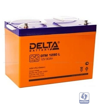Delta DTM 1290 L (90 А\ч, 12В) свинцово- кислотный аккумулятор  