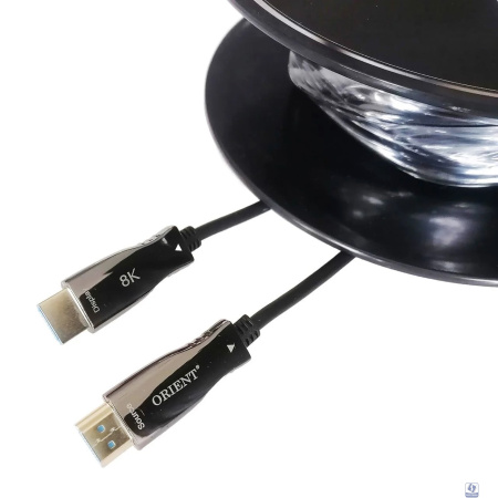 ORIENT C020FHH-2.1, Кабель оптический HDMI 2.1, 8K@60 Гц/4K@120 Гц (4:4:4), HDR10, ARC/SEC, HDCP 2.2, 48 Гбит/с, гибридный (оптоволокно+медь), длина 20 метров (33382)
