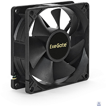Exegate EX283377RUS Вентилятор ExeGate EX08025S3P, 80x80x25 мм, подшипник скольжения, 3pin, 1800RPM, 23dBA