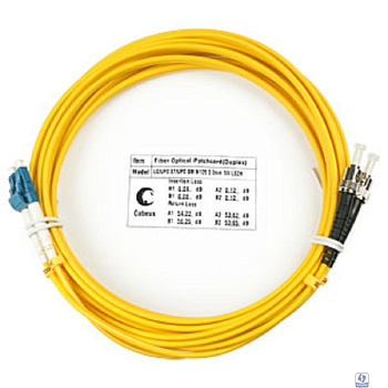 Cabeus FOP(d)-9-LC-ST-5m Шнур оптический duplex LC-ST 9/125 sm 5м LSZH