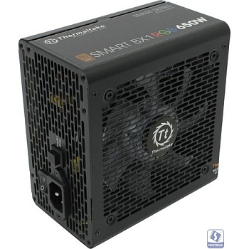 Блок питания Thermaltake ATX 650W Smart BX1 RGB 80+ bronze (24+4+4pin) APFC 120mm fan color LED 6xSATA RTL [PS-SPR-0650NHSABE-1]