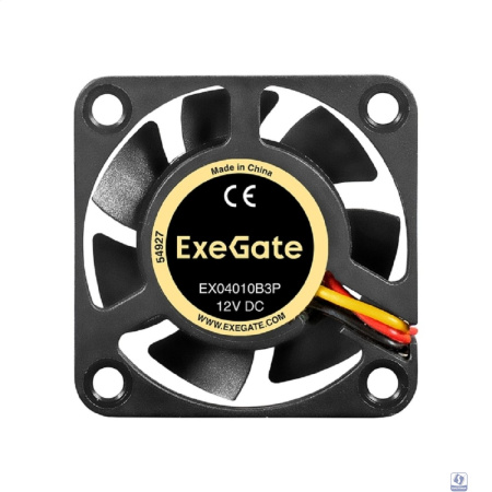 Exegate EX297011RUS Вентилятор 12В DC ExeGate EX04010B3P (40x40x10 мм, 2-Ball (двойной шарикоподшипник), 3pin, 5500RPM, 26dBA)