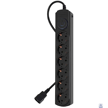 Ippon Сетевой фильтр BK-6-UPS-1.8-10-B 1.8м (6 розеток) черный (коробка) (1804672)
