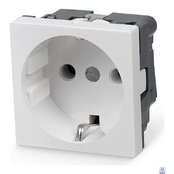 Cabeus ME45-WH Розетка электрическая Mosaic 45x45, нем. ст., 2K+3, 16A, белая (в сборе)