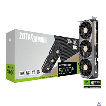 Видеокарта ZOTAC GAMING GeForce RTX 5070 Ti SOLID SFF OC 16GB GDDR7 256bit 3*DP/HDMI 3FAN (ZT-B50710J3-10P) RTL PREMIUM PACK