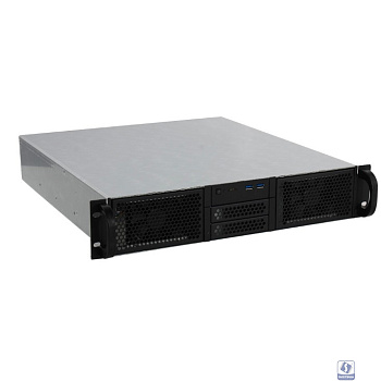 Procase Корпус 2U server case,0x5.25+8HDD,черный,без блока питания(PS/2,mini-redundant),глубина 480мм,mATX 9.6"x9.6", панель вентиляторов 4*80х25 PWM