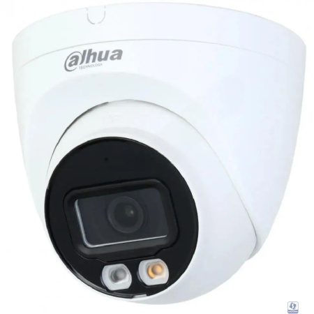 DAHUA DH-IPC-HDW2449TP-S-LED-0360B Уличная турельная IP-видеокамера FullColor 4Мп, 1/2.9” CMOS, объектив 3.6мм, видеоаналитика, микрофон, LED 30м, IP67, металл/пластик