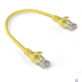 Exegate EX286374RUS Патч-корд LSZH UTP-RJ45-RJ45-5e-0,3M-LSZH-YL, UTP, cat.5e, 0.3м, желтый