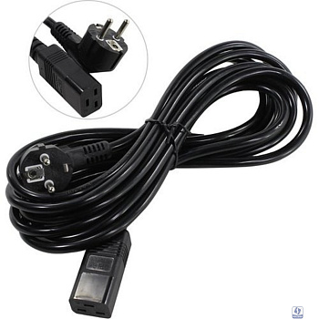 Exegate EP280671RUS Кабель питания ExeGate Power PC19-5P (Евровилка Schuko->С19) VDE-250V-3*1.5mm2, медь, черный, 16А, 5м.