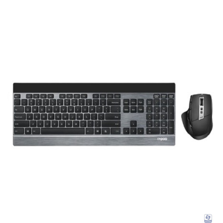 Клавиатура + мышь Rapoo 9900M BLACK клав:черный мышь:черный USB беспроводная Bluetooth/Радио slim [19354]