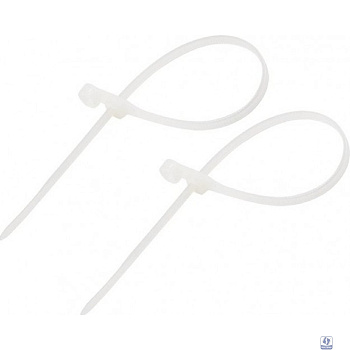 Rexant (07-0104) Стяжка нейлоновая под винт 100x3,6мм, белая (100 шт/уп) 