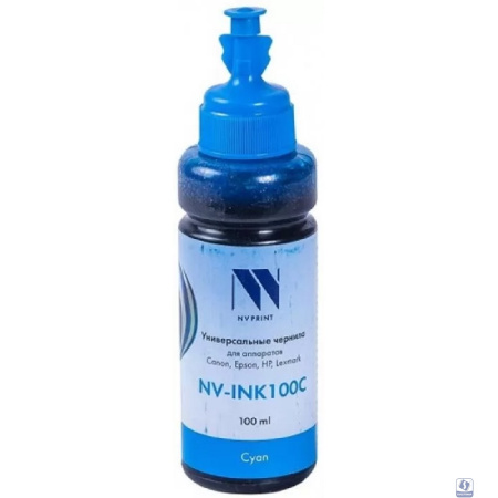 Чернила NV PRINT универсальные на водной основе NV-INK100CC для аппаратов Canon (100 ml) Cyan совместимые