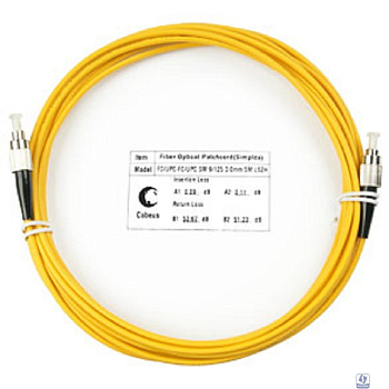 Cabeus FOP(s)-9-FC-FC-5m Шнур оптический simplex FC-FC 9/125 sm 5м LSZH