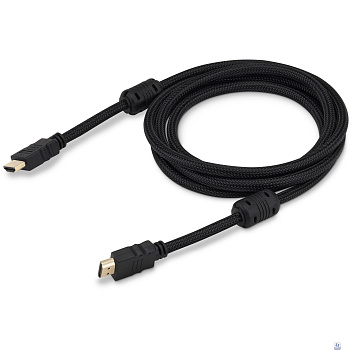 Кабель интерфейсный Buro HDMI-V1.4-2MC HDMI (m) - HDMI (m), ver 1.4, 2м, GOLD, ф/фильтр, черный