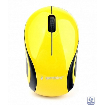 Мышь беспров. Gembird MUSW-615, 2.4ГГц, 1200 DPI, 3кн., желт