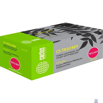 CACTUS TK-5240Y Тонер-картридж  для Kyocera Ecosys M5526cdn/M5526cdw/P5026cdn/P5026cdw, жёлтый (3000стр.)