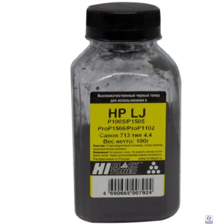 Hi-Black Тонер HP LJ P1005/P1505/ProP1566/ProP1102/Canon 713, Тип 4.4, 100 г, банка