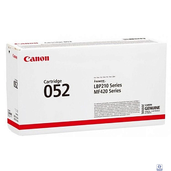 Canon Cartridge 052Bk 2199C002 Тонер-картридж для Canon MF421dw/426dw/428x/429x, LBP 212dw/214dw/215x  (3100 стр.) чёрный