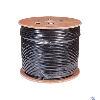 Rexant (01-1204-R) Кабель витая пара F/UTP, CAT 5е, PE, 10PR, 24AWG, OUTDOOR, SOLID, черный, 305м