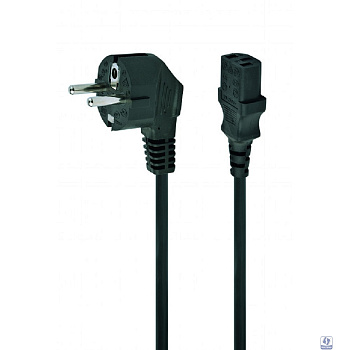Кабель питания Cablexpert Schuko-C13, VDE, 3х0.75мм2, 10А, с заземлением, 10м, черный, пакет [PC-186-VDE-10M]